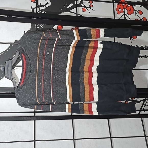 Billabong Striped Shirt With Pockets Size Small - Picture 1 of 7